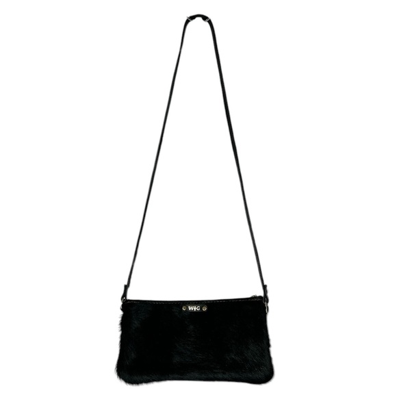 Wild Goose Handbags - NEW Wild Goose Bags WG Cowhide Cow Hair & Leather Crossbody Purse Black